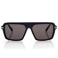 Tom Ford Women Pilot Frame Shiny Black Sunglasses