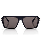 Tom Ford Women Pilot Frame Shiny Black Sunglasses