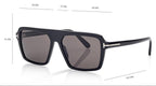 Tom Ford Women Pilot Frame Shiny Black Sunglasses