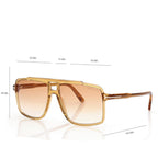 Tom Ford Men Navigator Frame Shiny Yellow Sunglasses