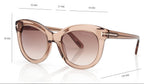 Tom Ford Women Cat-Eye Frame Light Brown Sunglasses