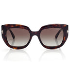 Tom Ford Women Butterfly Frame Dark Havana Sunglasses