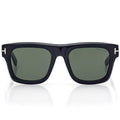 Tom Ford Men Sqaure Frame Shiny Natural Black Sunglasses