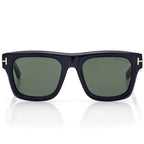 Tom Ford Men Sqaure Frame Shiny Natural Black Sunglasses