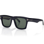 Tom Ford Men Sqaure Frame Shiny Natural Black Sunglasses