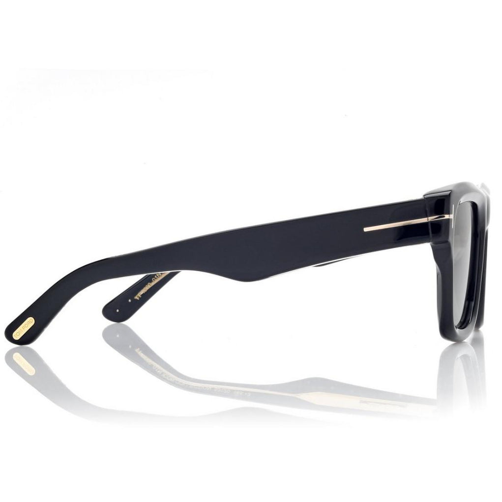 Tom Ford Women Sqaure Frame Shiny Natural Black Sunglasses