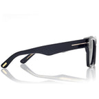 Tom Ford Men Sqaure Frame Shiny Natural Black Sunglasses
