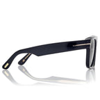 Tom Ford Men Geometric Frame Carban Black Sunglasses