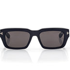 Tom Ford Women Rectangule Frame Coil Black Sunglasses