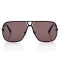 Tom Ford Men Pilot Frame Shiny Ink Black Sunglasses