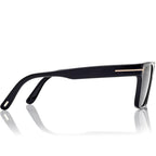 Tom Ford Men Sqaure Frame Shiny Black Sunglasses