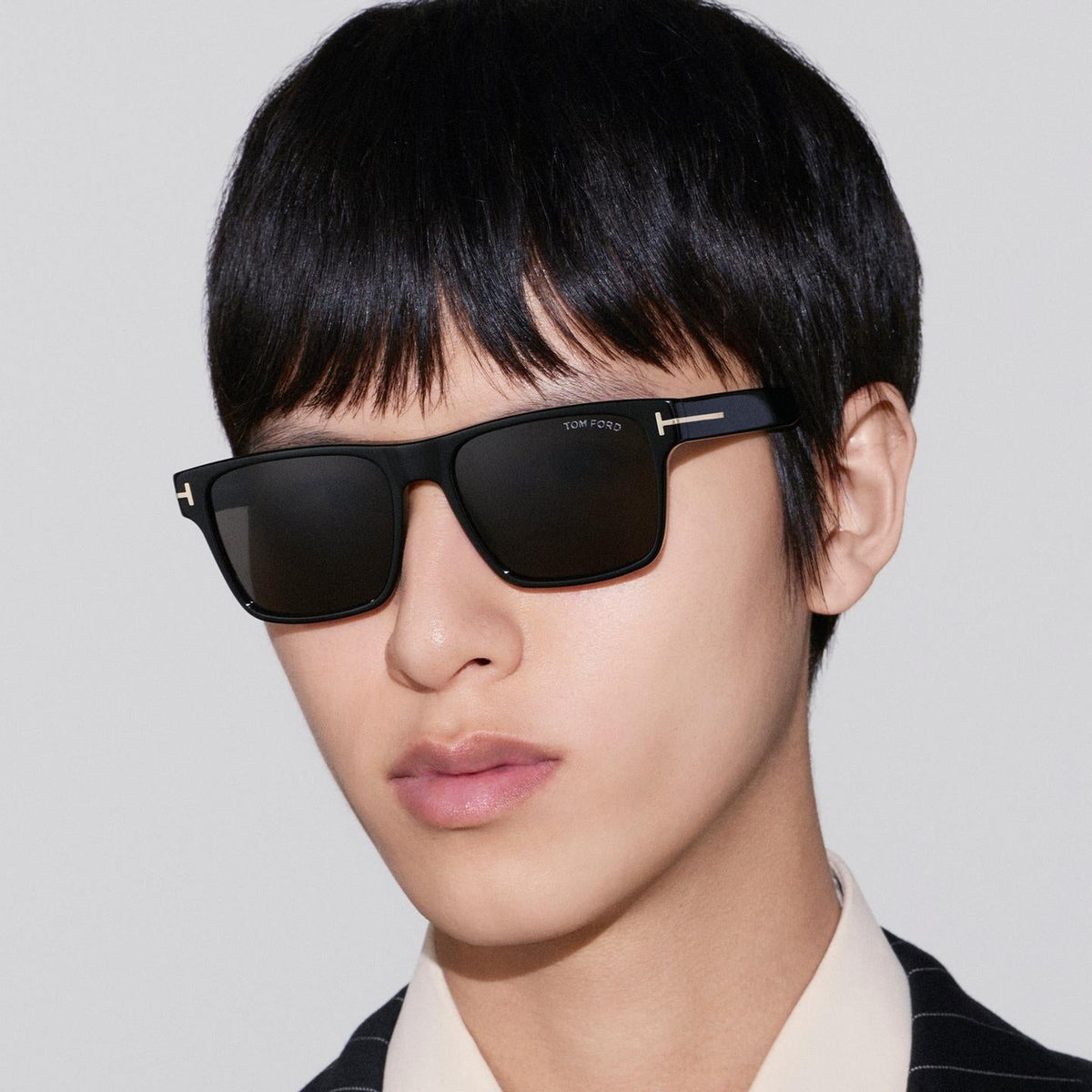 Tom Ford Women Rectangle Frame Black Sunglasses