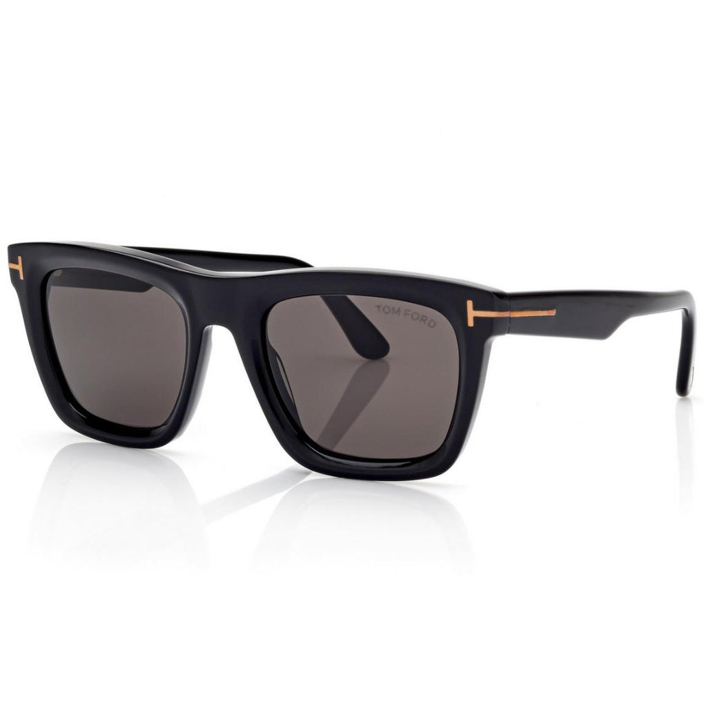 Tom Ford Women Square Frame Smoke Black Sunglasses