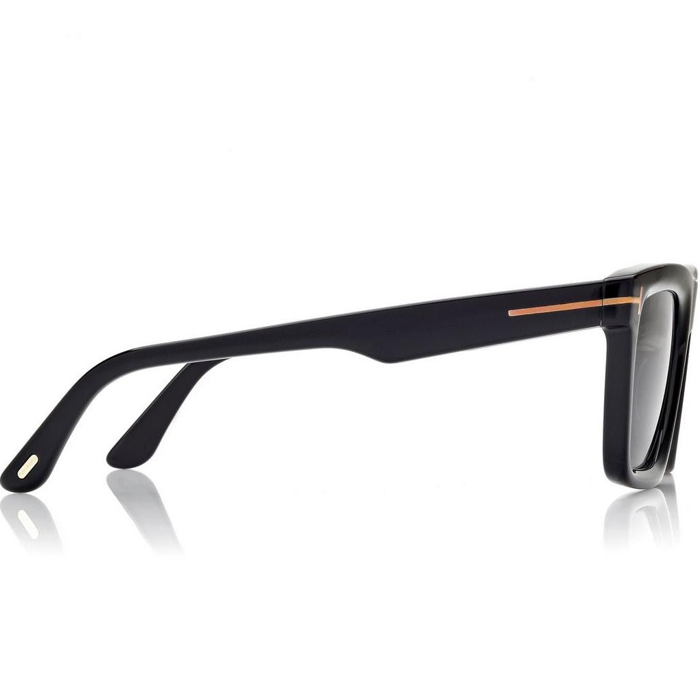 Tom Ford Women Square Frame Smoke Black Sunglasses