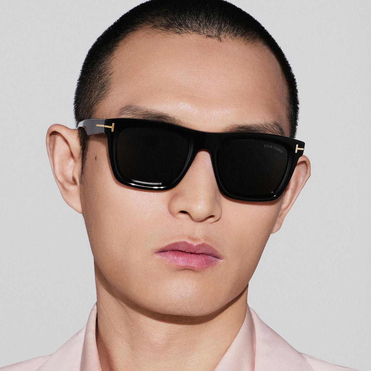 Tom Ford Women Square Frame Smoke Black Sunglasses