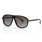 Tom Ford Women Pilot Frame Shine Black Sunglasses