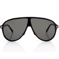 Tom Ford Men Mask Frame Shiny Matte Black Sunglasses