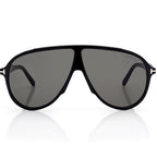 Tom Ford Men Mask Frame Shiny Matte Black Sunglasses