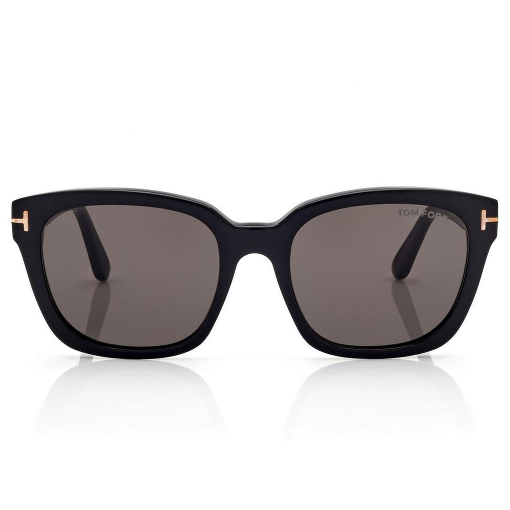 Tom Ford Men Sqaure Frame Shiny Deep Black Sunglasses