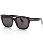 Tom Ford Men Sqaure Frame Shiny Deep Black Sunglasses