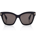 Tom Ford Women Butterfly  Frame Lava Black Sunglasses