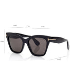 Tom Ford Women Butterfly  Frame Lava Black Sunglasses
