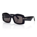 Tom Ford Women Square Frame Antique Black Sunglasses