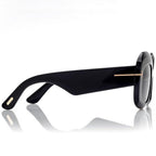 Tom Ford Women Square Frame Antique Black Sunglasses