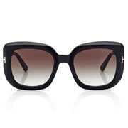 Tom Ford Women Square Frame Opaque Black Sunglasses
