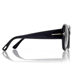 Tom Ford Women Square Frame Opaque Black Sunglasses