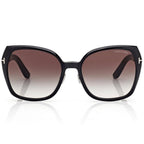 Tom Ford Women Cat Eye Frame Pure Black Sunglasses