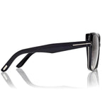 Tom Ford Women Cat Eye Frame Pure Black Sunglasses