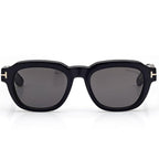 Tom Ford Men Square Frame Shiny Dusty Black Sunglasses