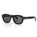Tom Ford Men Square Frame Shiny Dusty Black Sunglasses