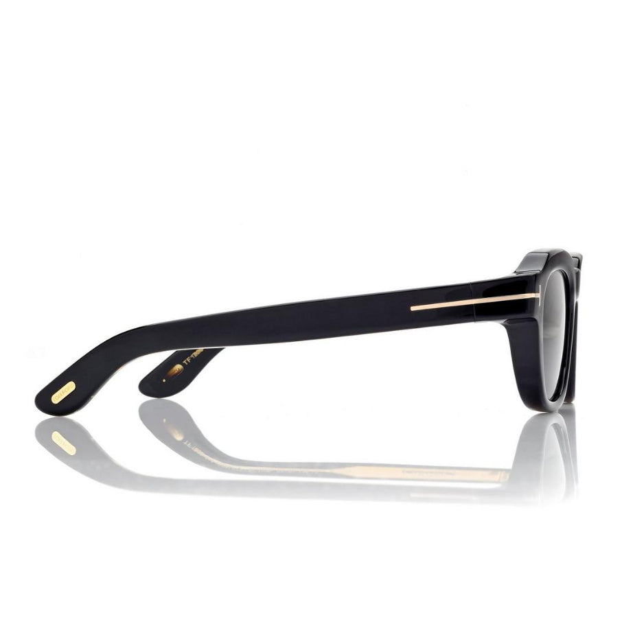 Tom Ford Men Square Frame Shiny Dusty Black Sunglasses