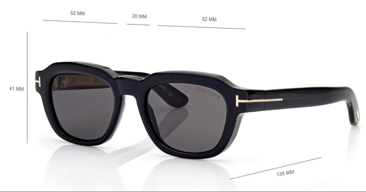 Tom Ford Women Square Frame Black Sunglasses
