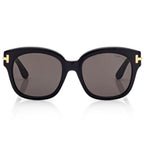 Tom Ford Women Square Frame Onyx Black Sunglasses