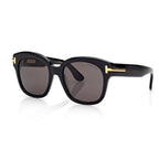 Tom Ford Women Square Frame Onyx Black Sunglasses
