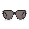 Tom Ford Women Square Frame Pitch Black Sunglasses