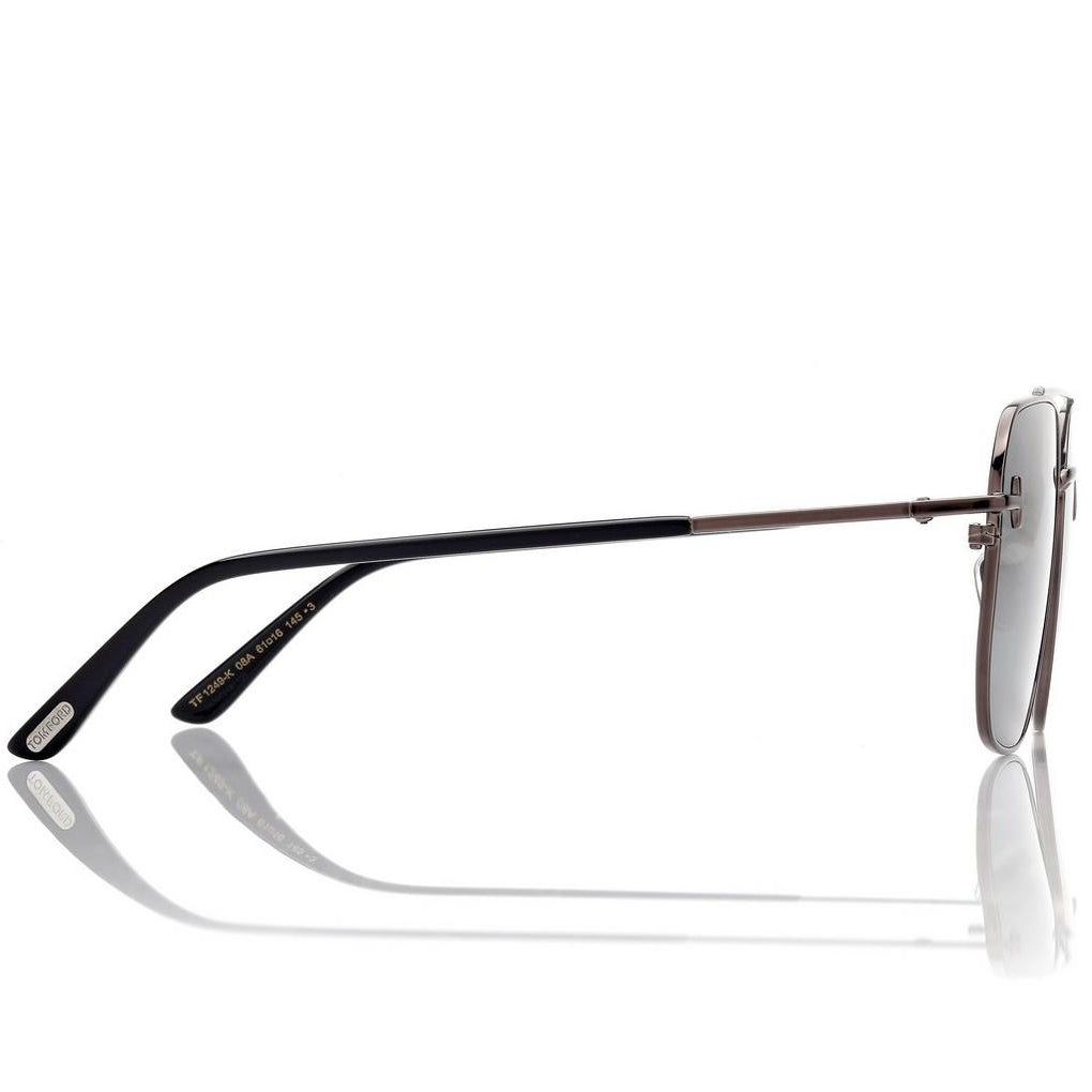 Tom Ford Women Navigator Frame Shiny Gunmetal Sunglasses