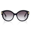 Tom Ford Women Round Frame Metallic Black Sunglasses