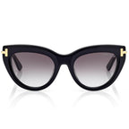Tom Ford Women Cat-Eye Frame Shiny Black Sunglasses