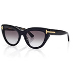 Tom Ford Women Cat-Eye Frame Shiny Black Sunglasses