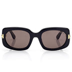 Tom Ford Men Rectangular Frame Shiny Dusty Black Sunglasses