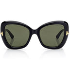 Tom Ford Women Butterfly Frame Shiny Black Sunglasses