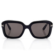 Tom Ford Women Square Frame Metallic Black Sunglasses