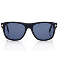 Tom Ford Men Round Square Frame Shiny Black Sunglasses