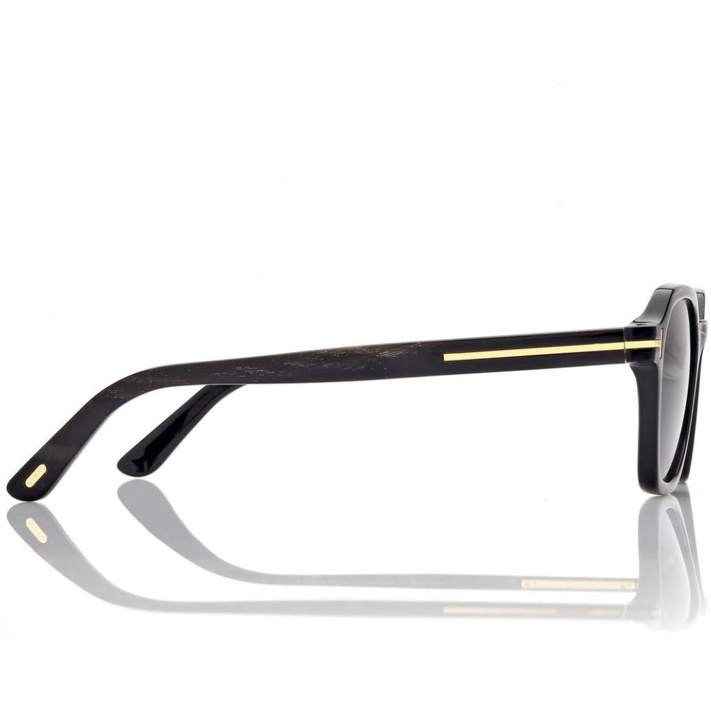 Tom Ford Men Geometric Frame Black Horn Sunglasses