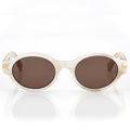 Tom Ford Men Round Frame Shiny Coloured Horn Sunglasses