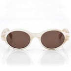 Tom Ford Men Round Frame Shiny Coloured Horn Sunglasses